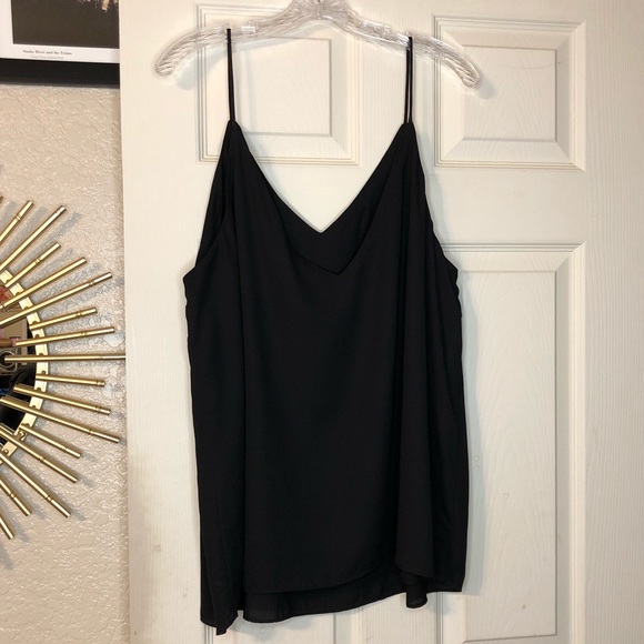 H&M Black Spaghetti Strap Tank Top XXL - Picture 2 of 8